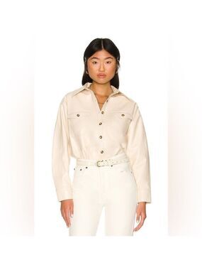 L’Academie Bethla Top In Ivory Revolve Jacket With Buttons Size Small NWT